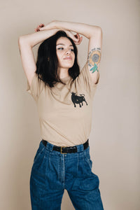 Cream Bull Shirt for Women by The Bee and The Fox