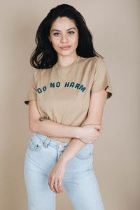 Tan Do No Harm But Take No Shit t-shirt for women and men  by The Bee and The Fox
