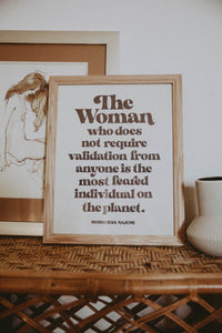 Letterpress: The Most Feared Woman in the World Print by The Bee and The Fox