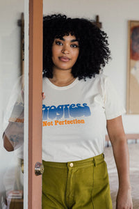 Progress Not Perfection Fitted Crewneck by The Bee and The Fox
