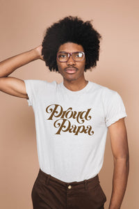 Proud Papa Shirt for Men by The Bee and The Fox