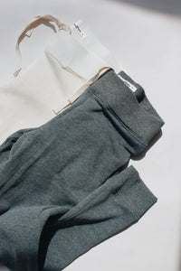 White and gray Sweatpants by The Bee and The Fox