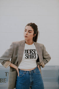 Horse Shirt Ringer Tee by The Bee & The Fox