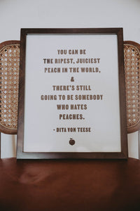 Letterpress: The Ripest Peach by The Bee and The Fox