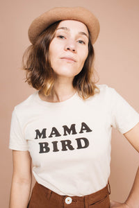 White Mama Bird Shirt in Unisex by The Bee and The Fox