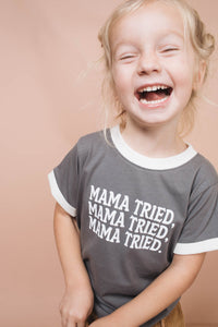 Mama Tried Ringer Tee for Kids by The Bee and The Fox