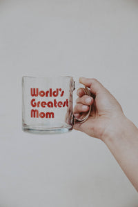 Glass World's Greatest Mom Mug by The Bee and The Fox