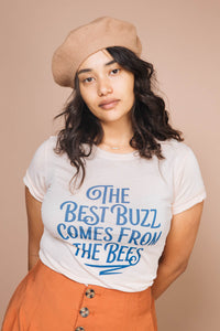 Peach The Best Buzz Comes from the Bees Shirt by The Bee and The Fox