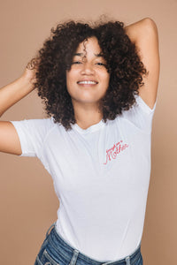 White Crewneck Tough As a Mother t-shirt for women by The Bee and The Fox