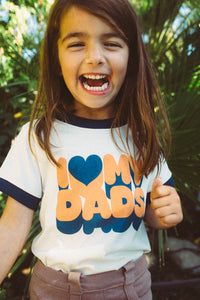 I Love My Dads Tee for Kids by The Bee & The Fox