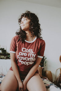  Cats Are My Favorite People Ringer Tee by The Bee & The Fox