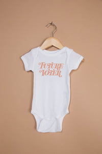 Future Voter Onesie in white by The Bee and The Fox