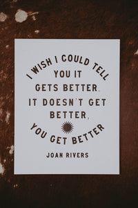 Letterpress: Joan Rivers by The Bee and The Fox