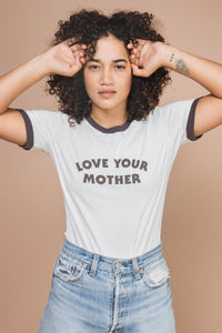 Love Your Mother Ringer Tee for Women by The Bee and The Fox