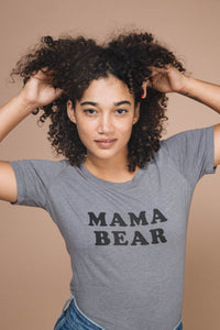 Grey Mama Bear t-shirt for women by The Bee and The Fox