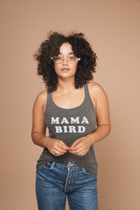 Charcoal Mama Bird Tank Top for women by The Bee and The Fox
