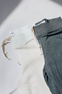 White and gray Sweatpants by The Bee and The Fox