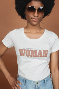 Oatmeal May the Best Man Win, Even if it's a Woman Scoop Neck Shirt by The Bee and The Fox