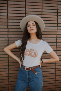 I Like Cacti But I Ain't No Prick Scoop Neck tee for women by The Bee and The Fox