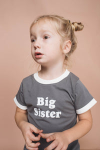 Big Sister Ringer Tee for Kids by The Bee and The Fox