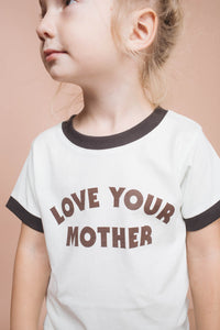 Love Your Mother Ringer Tee for Kids by The Bee and The Fox