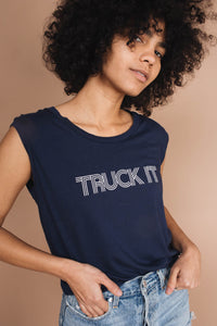 Blue Truck It Muscle Tee for Women by The Bee and The Fox