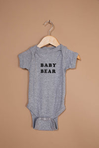 Baby Bear Onesie in gray by The Bee and The Fox