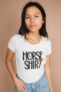 Horse Shirt Fitted Ringer Tee for Women by The Bee and The Fox