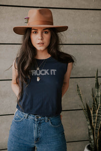 Blue Truck It Muscle Tee for Women by The Bee and The Fox