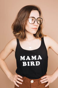 Black Mama Bird Tank Top for women by The Bee and The Fox