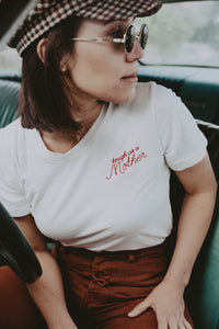 Crewneck Tough As a Mother t-shirt for women by The Bee and The Fox