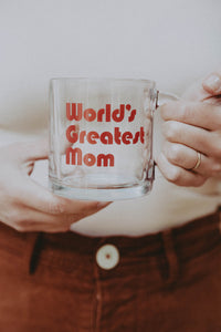 Clear World's Greatest Mom Mug by The Bee and The Fox