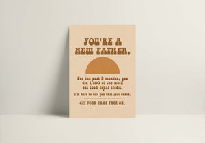 New Father Greeting Card by The Bee and The Fox