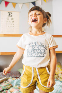 Some Bigger Kids Did it and Ran Away Kids Tee by The Bee & The Fox